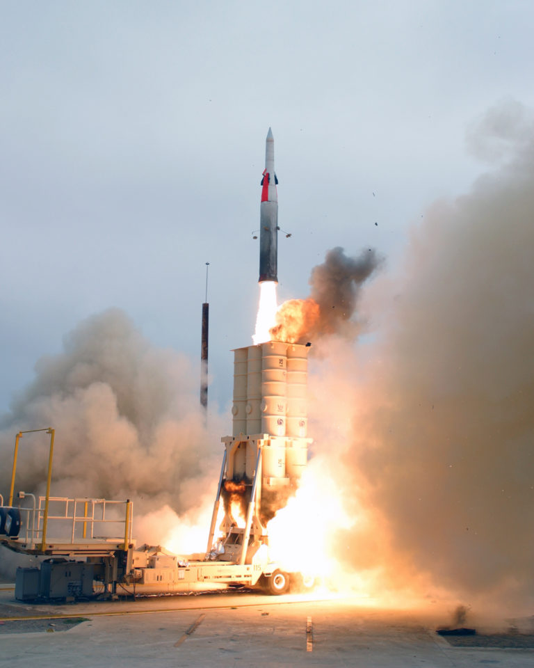 Arrow anti ballistic missile launch scaled e