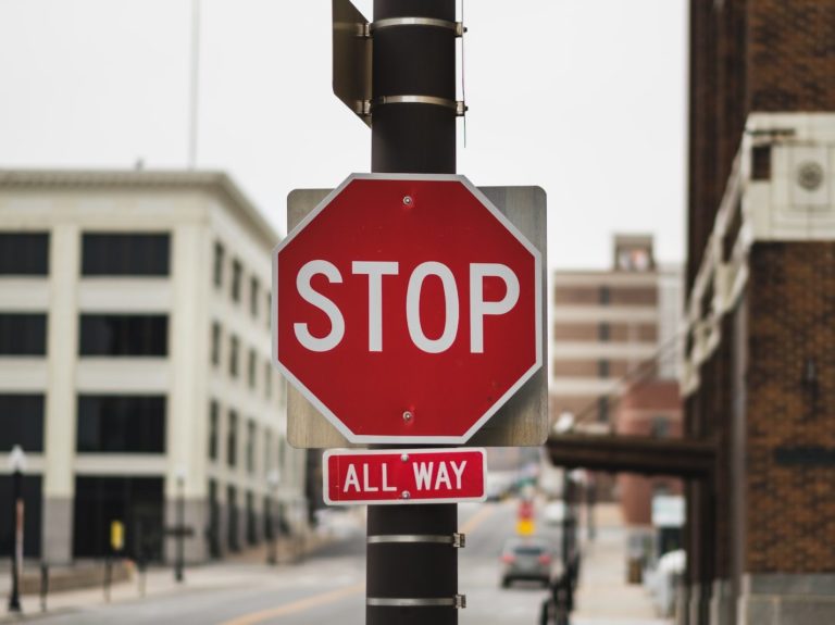 red stop sign