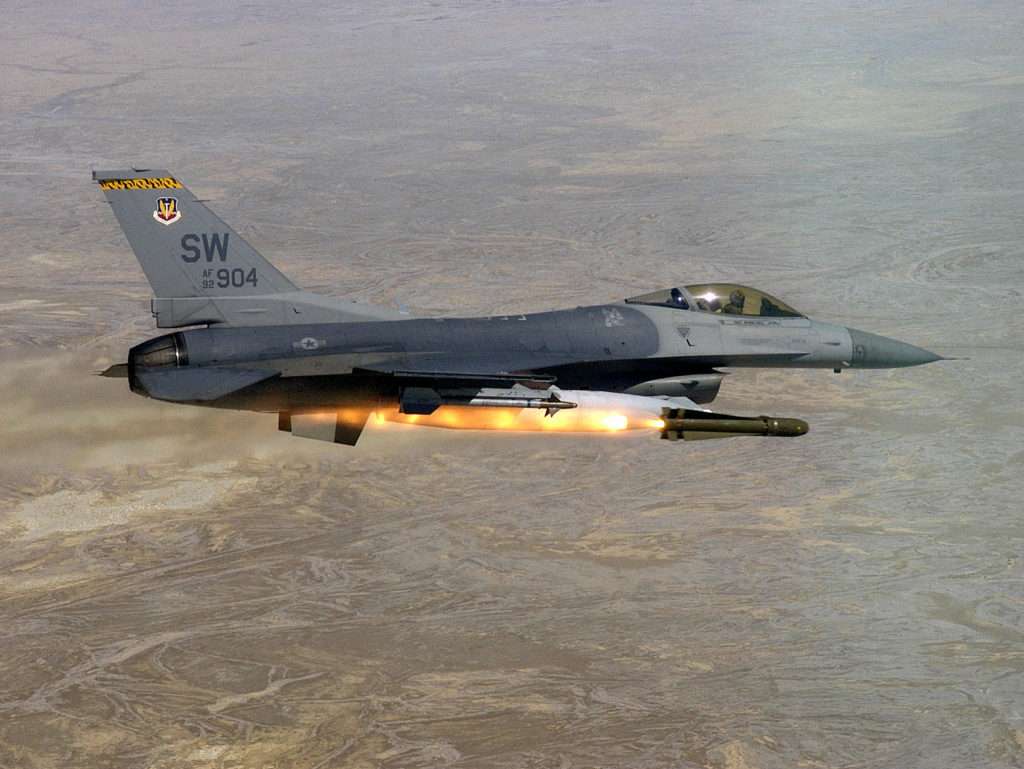 F  Fighting Falcon launching AGM D Maverick during Combat Hammer  e