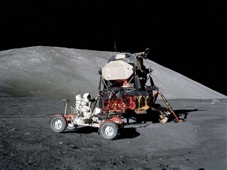 Apollo  first test of the lunar rover AS  HR e