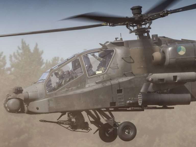 RNLAF AH  Apache at the Oirschotse Heide Low Flying Area  e